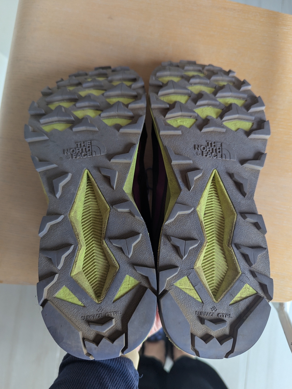 The North Face Women's Trail Running Shoes - Purple and Lime
